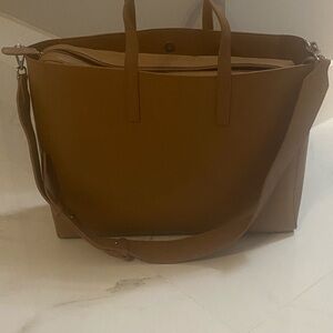Brown Leather Calpak Tote Bag